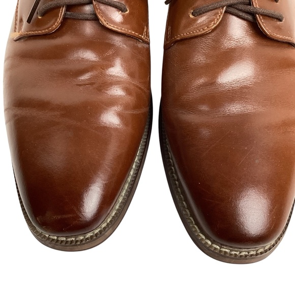 Joseph Abboud Thorton Plain Toe Leather Lace Derby Dress Shoe Brown - Picture 5 of 11